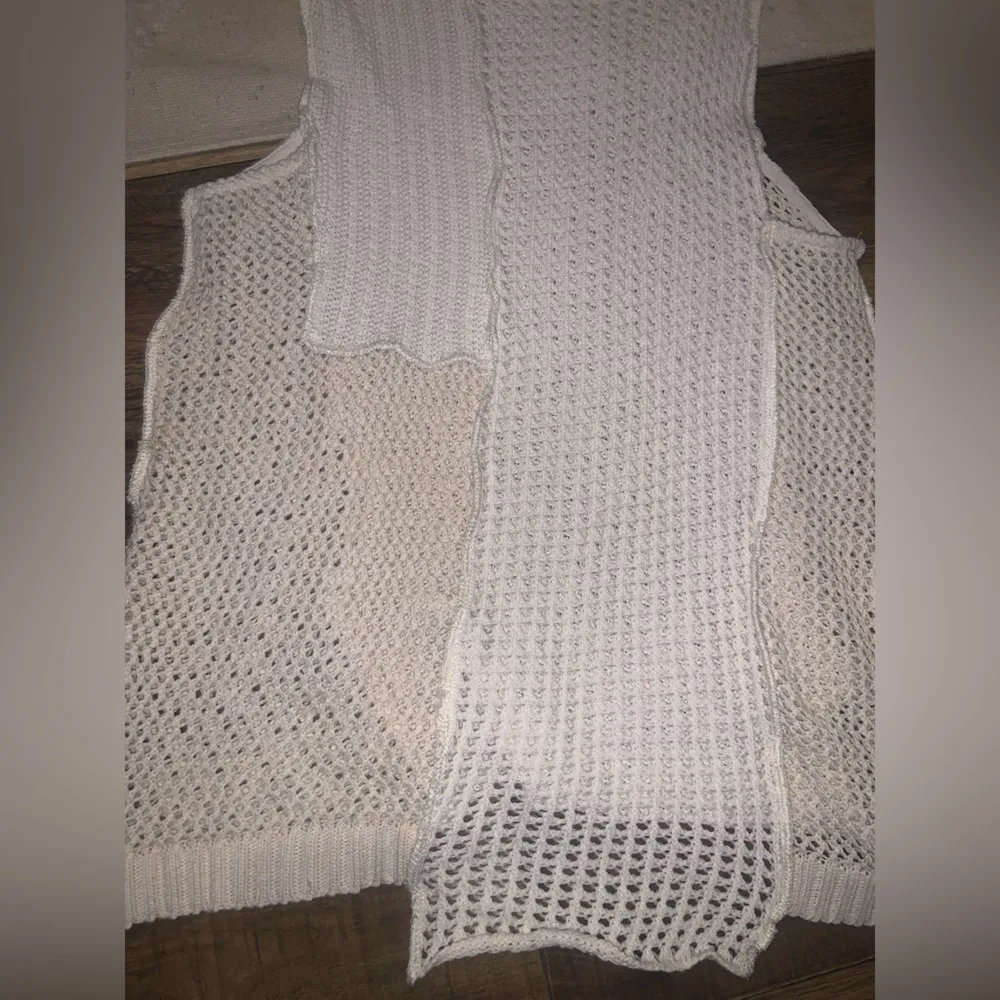 Zara crochet tank & pant set L boho coastal spring casual knit comfy beach - Image 7