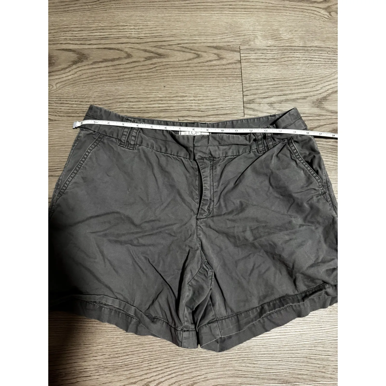 LOFT Gray Everyday Casual Shorts Cuffed Hem Pockets Womens Summer Fall Work 8‎ - Image 3