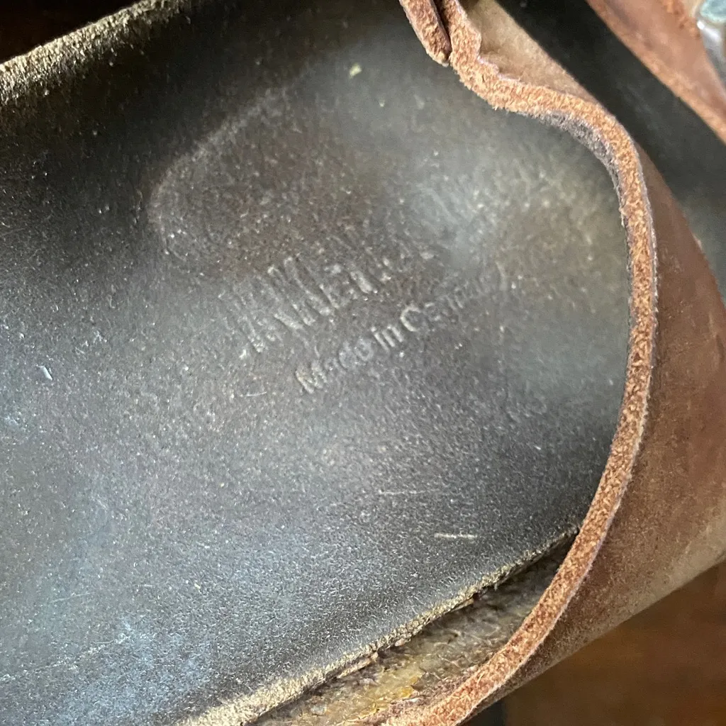 VTG 90s Birkenstock Brown Leather Sandals USED Size 39 - Image 11