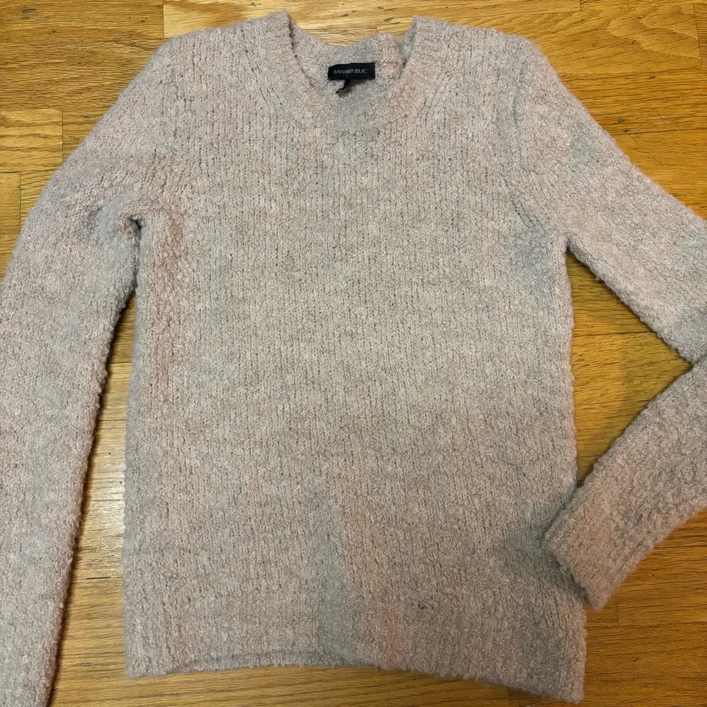 Banana Republic Wool Alpaca Preppy Fisherman Coastal Neutral Boho Sweater S - Image 2