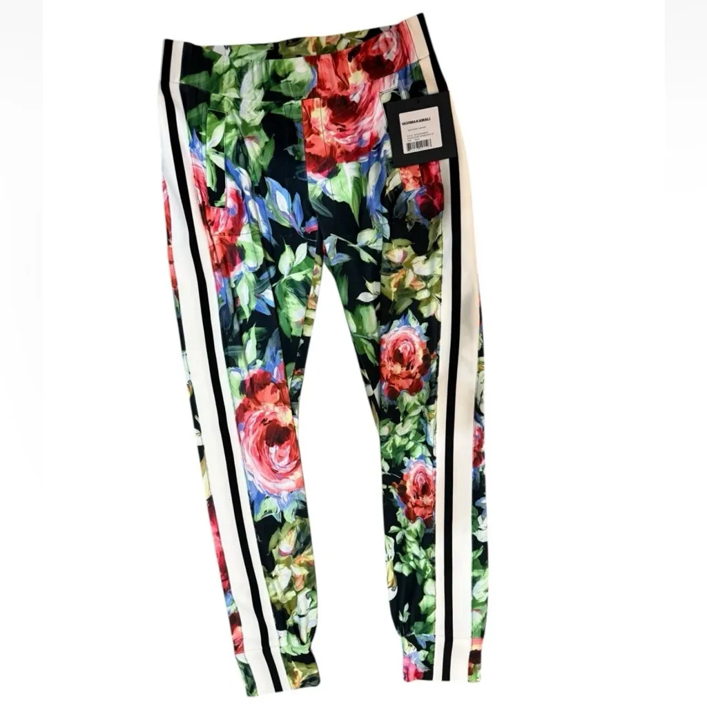 Norma Kamali Women’s Side Stripe Job Pants Floral Size XS/29 NWT - Image 5