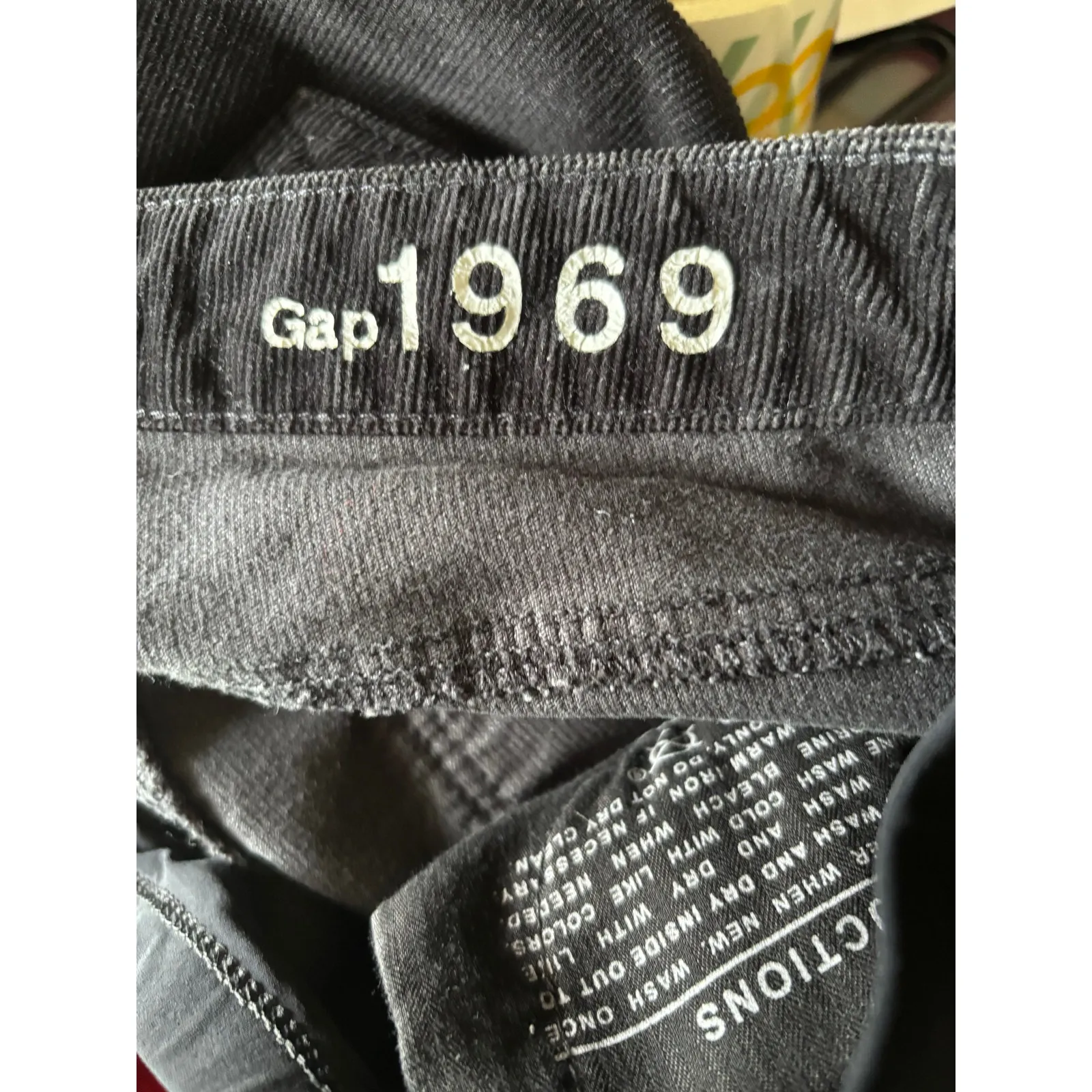 Gap Maternity Always‎ Skinny Womens Black Corduroy Pants Size 25 or 0 - Image 4