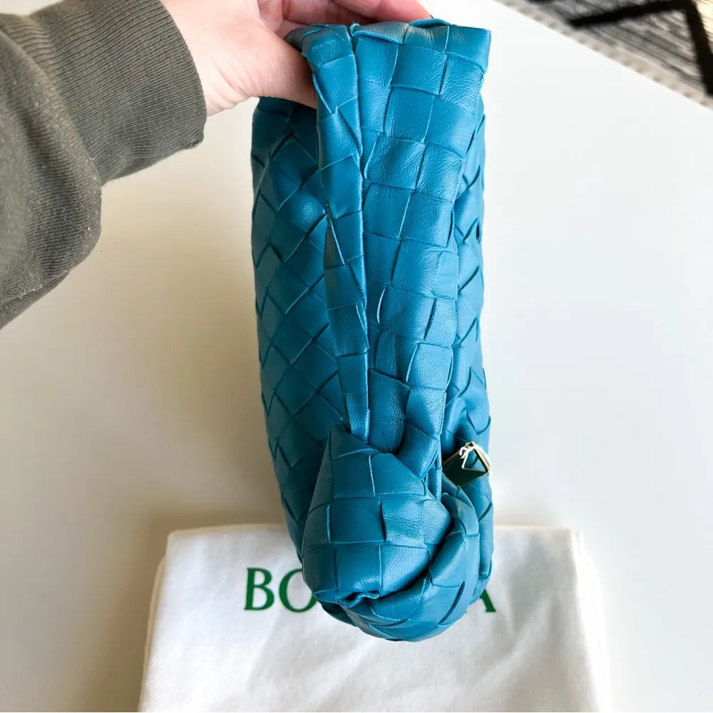 Bottega Veneta Jodie Mini Knotted Intrecciato Leather Tote Bag in Blue - Image 11