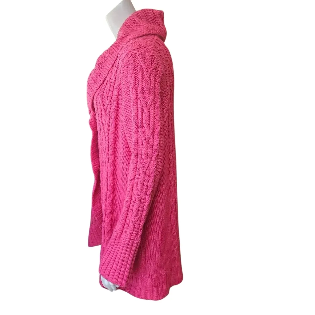 Cabela's Pink Cableknit Button Closure Cardigan (XL) - Image 4