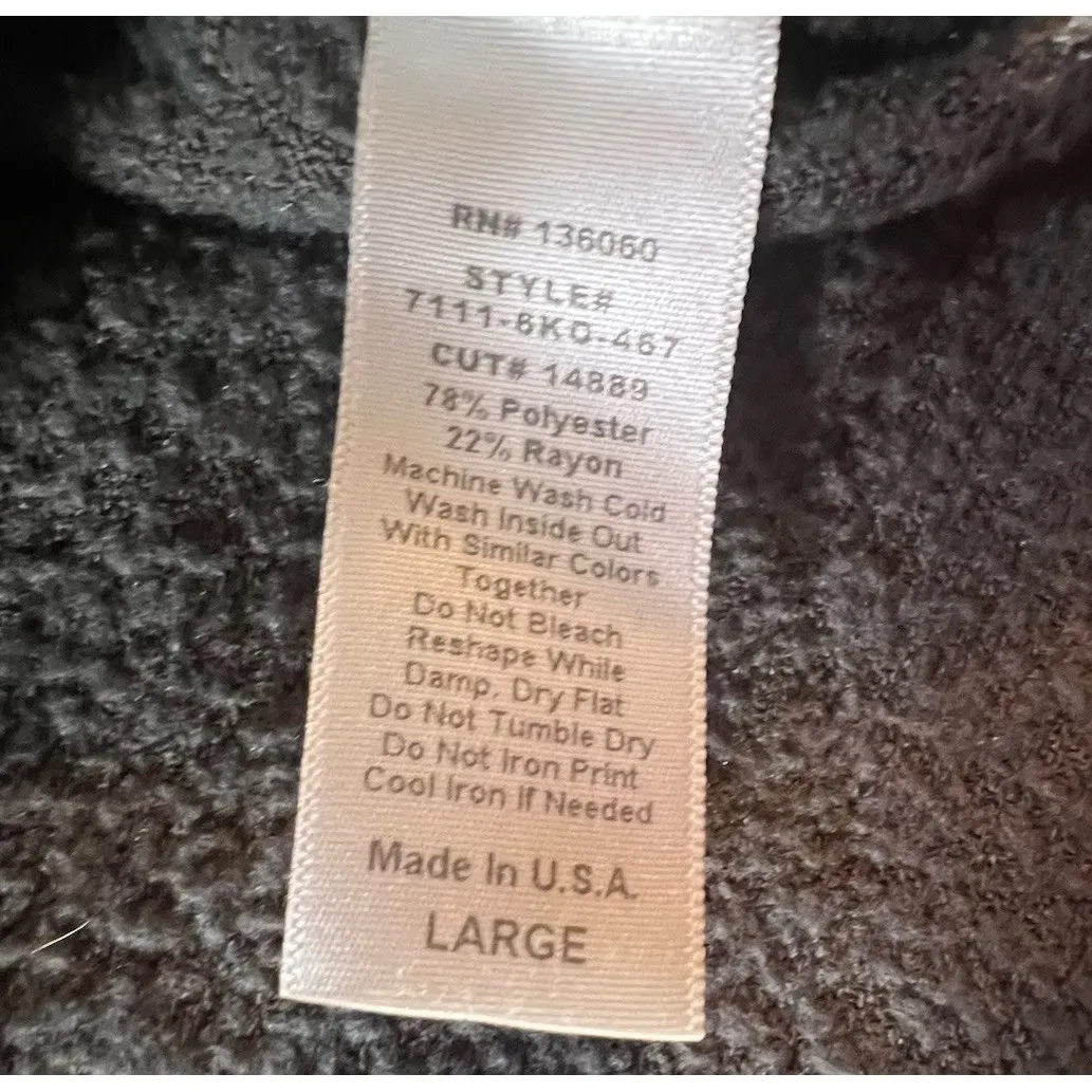 Project Social T Snow Worries‎ Sherpa Fleece Cropped Pullover Gray Large USA - Image 5