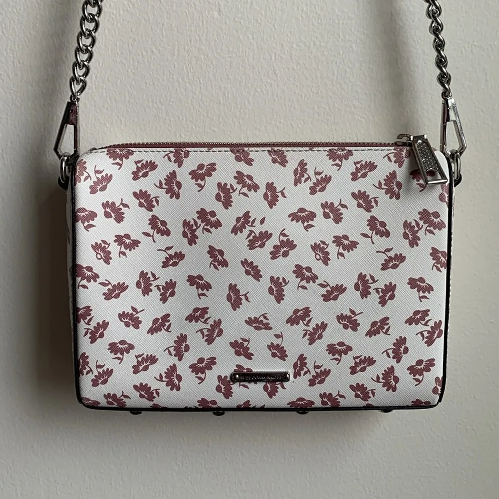 Rebecca Minkoff Avery Crossbody in Berry Smoothie Multi Pink Floral Leather - Image 8