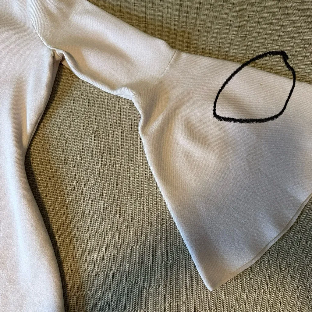 MILLY Dress Blush Pink Knit Sweater Bell Sleeve V Neck Small - Image 6