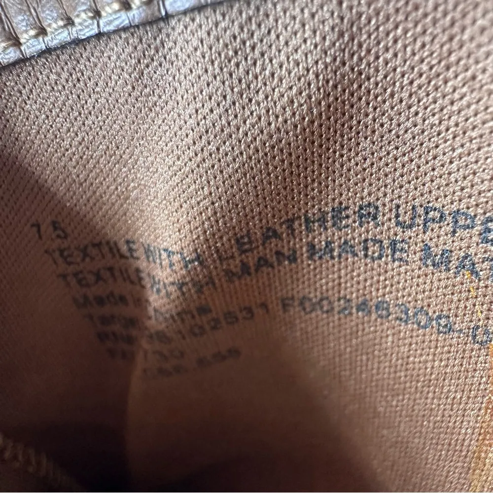 DV Dolce Vita Boots Womens 7.5 Fringe Booties Brown Leather Peep Toe Heeled Boho Tan - Image 7