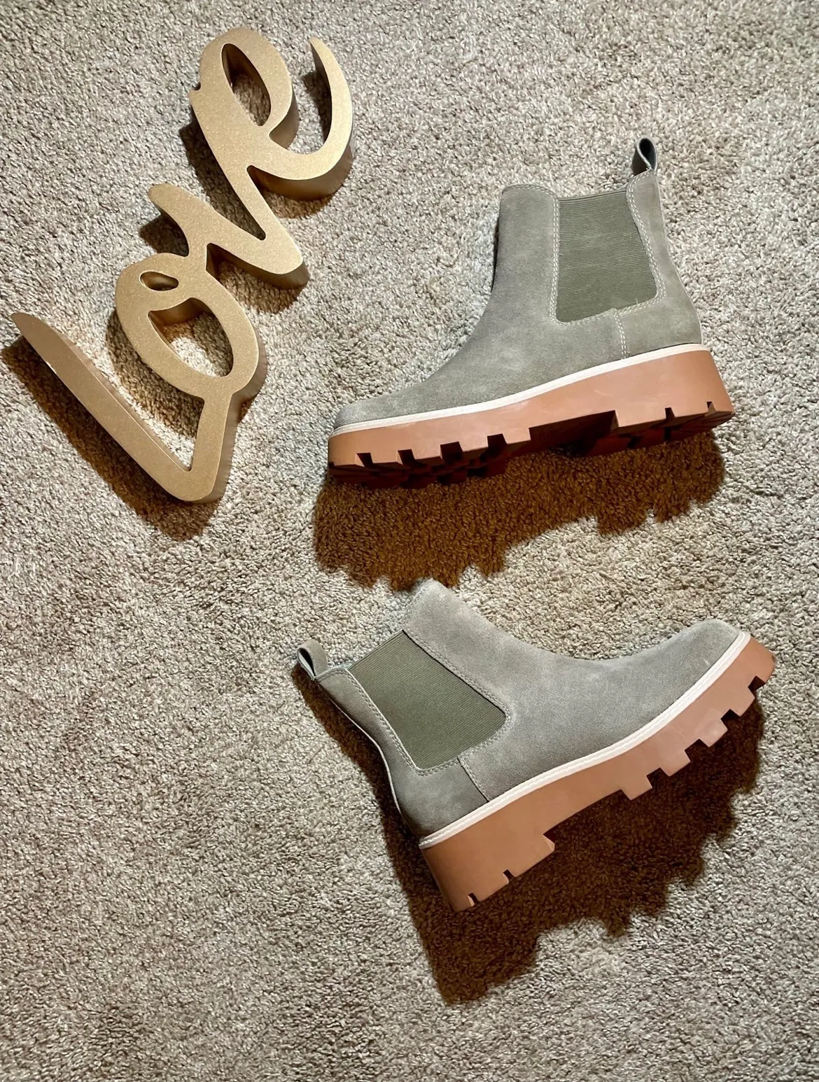 Jaelyn Sage Suede Chelsea Boots - Image 3