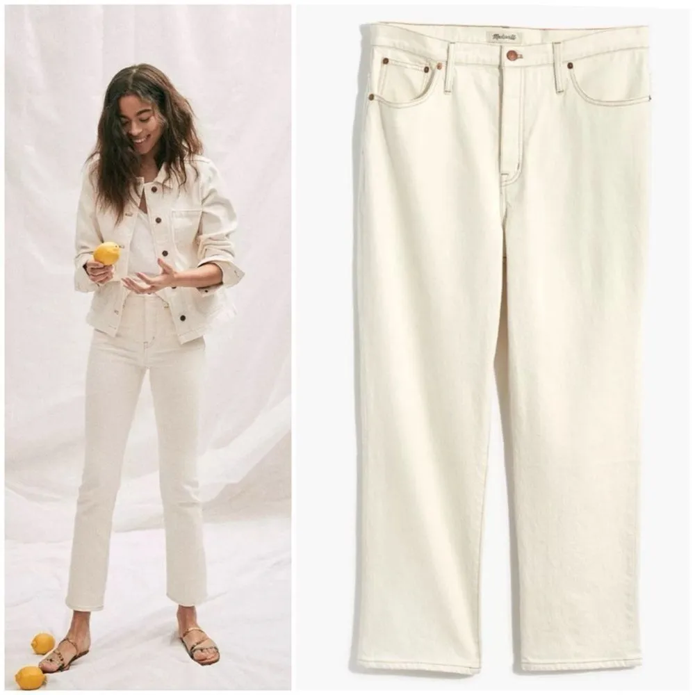 Madewell Slim Demi-Boot Jeans in Cloud Lining Size 26 - Image 2