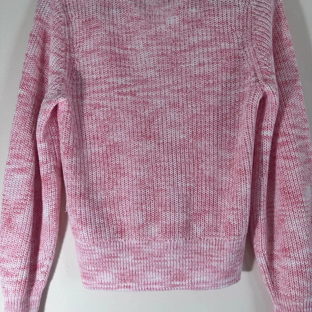 Paige Bastille cardigan in Bubblegum bishop sleeve knit button down size M - Image 13