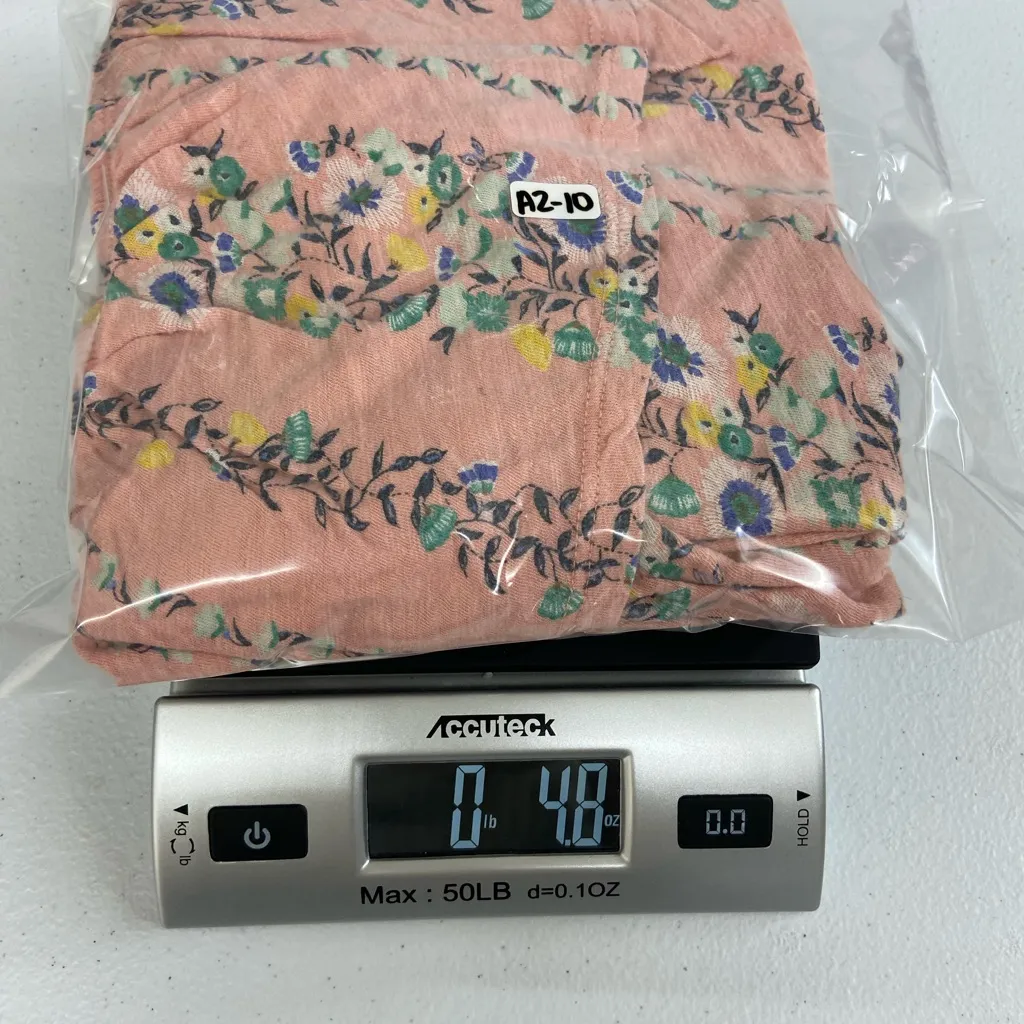 Old Navy women’s pink floral relaxed off shoulder summer‎ cotton blouse medium - Image 7