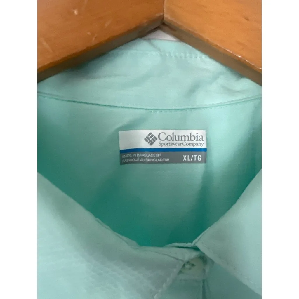 Columbia Sportswear Aqua Womens Short Sleeve button up Shirt XL - Image 4