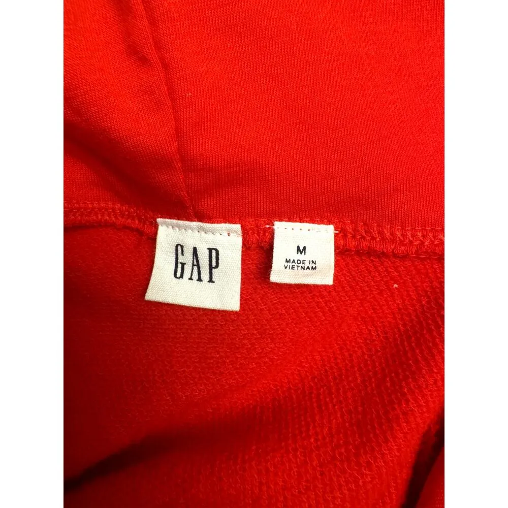 Gap stripe raglan sleeve hoodie sweatshirt dress red and white women's medium - Image 4