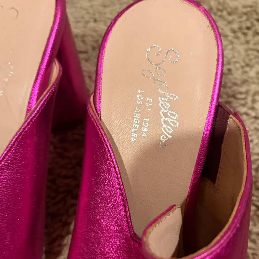 Seychelles Fuchsia Open-Toe Mules - Image 3