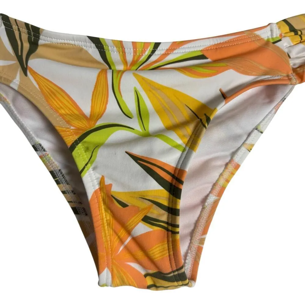 Roxy Printed Beach Classic Hipster Tropical Floral Bikini Bottoms Size Small - Image 6