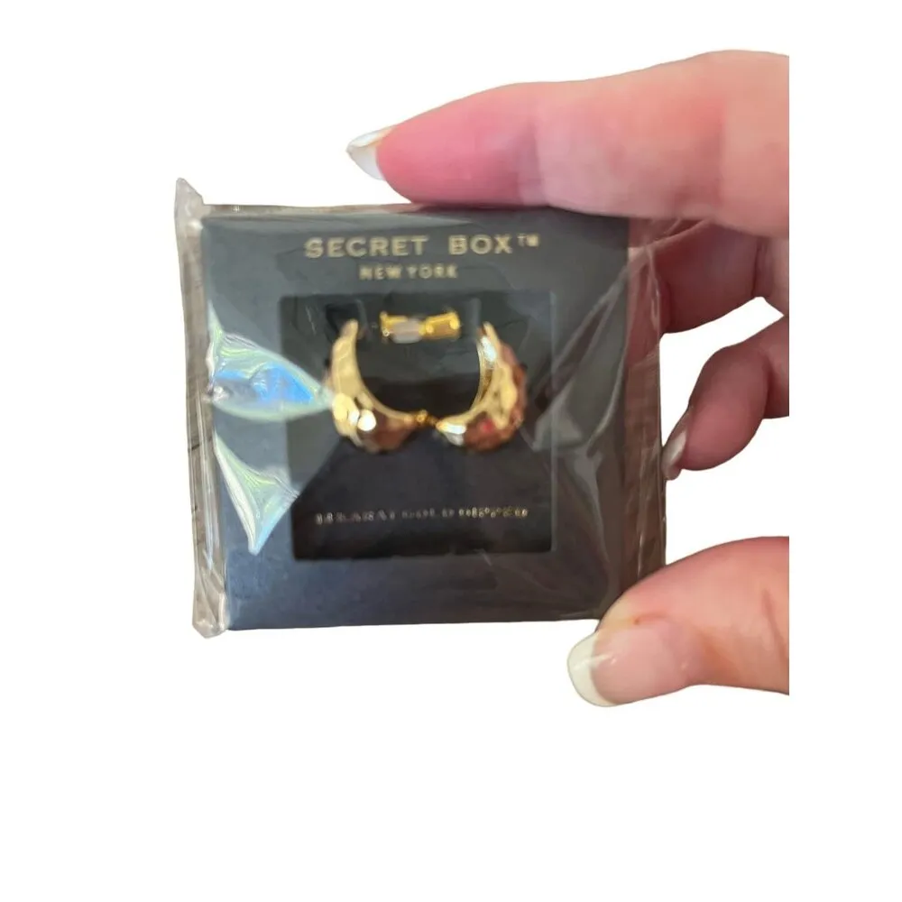 Secret Box New York 14 Karat Gold Dipped Huggies Michelle - Image 2