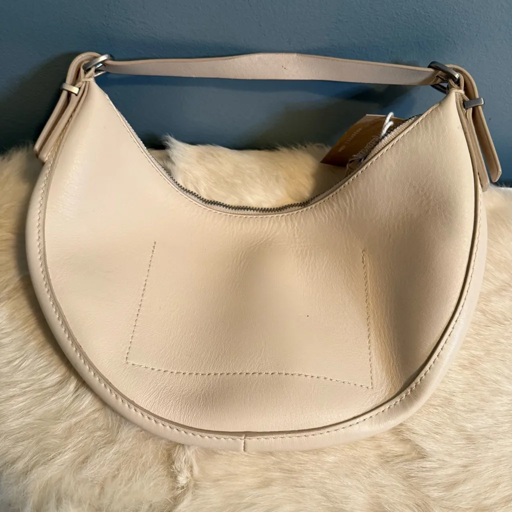 The Essential Top Handle Ecru Leather Mini Bag - Image 7