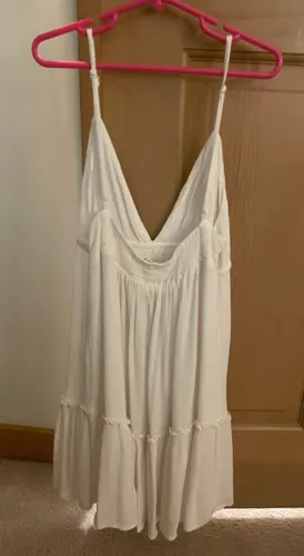 long white dress cotton Leset Yoko Halter Maxi Dress in White in Cotton