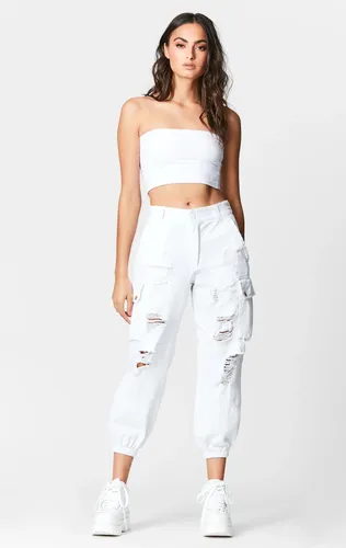 Carmar Denim Baggy Ripped Cargo Pant White Size 4 102 21 Off Retail From genna