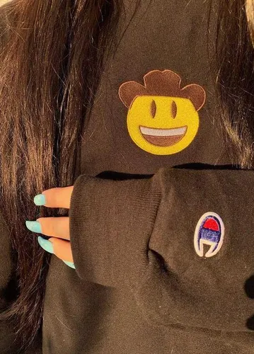 Champion X Antonio Garza Cowboy Emoji Hoodie Size L 32 46 Off Retail From Kacey