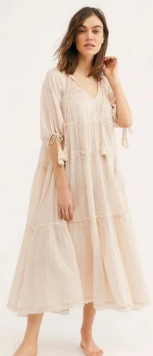 Free People Celestial Skies Midi Dress Tan Size XS 45 73 Off Retail From Gabby