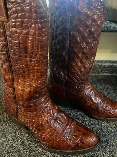 Rudel Rogers Gator Skin Boots Brown Size 10.5 177 64 Off Retail From Paige