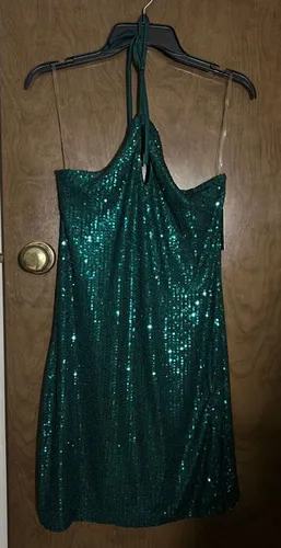 green emerald velvet dress Linden Dress