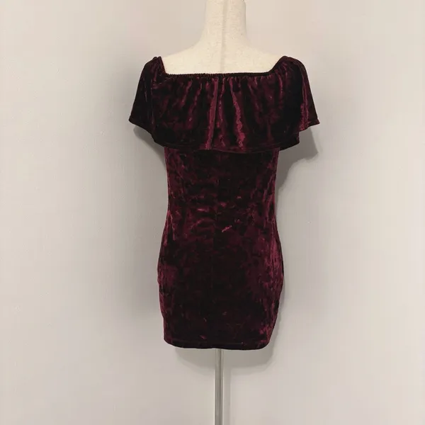 forever 21 burgundy velvet dress Mini Sz M Red Size M - $15 Beach Riot Vacation Dresses womens-clothing-bottoms Long sleeve Color:Floral Navy White