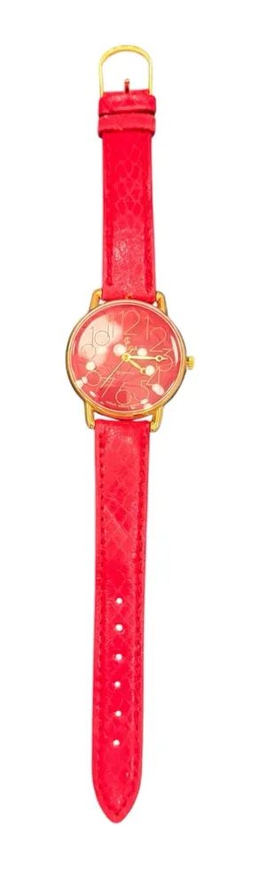 Jalga Red Gold Women’s Watch Wristwatch Costume Jewelry Hong Kong Movement