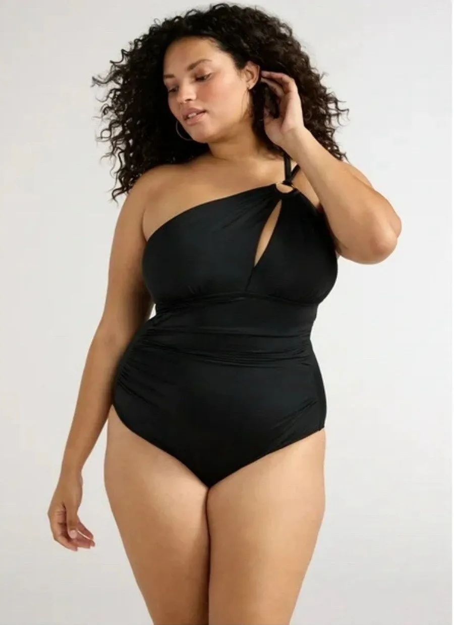 Sofia Vergara Alaina One Piece Swimsuit with Shaping and Curvete Women’s XS Black
