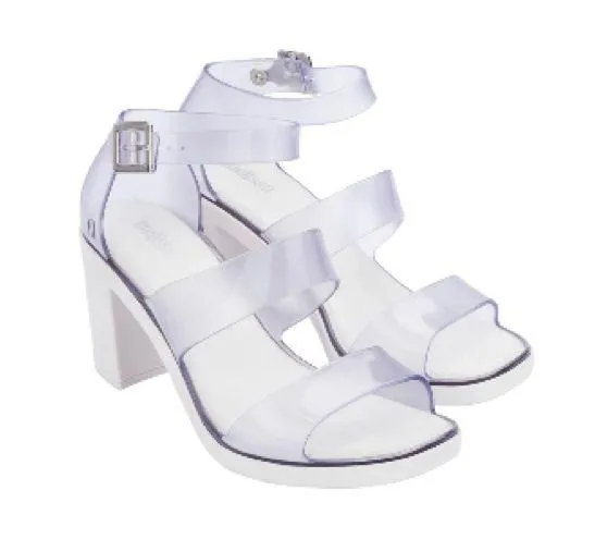 Melissa Model Jelly Sandals, Block Heel Shoes, Size 9 NEW w/o Box