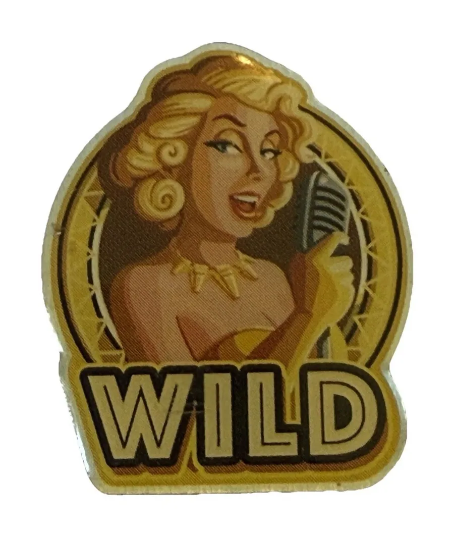 Blonde Woman Microphone Wild Pin Small Singer Retro Style Collectible As Is Yellow