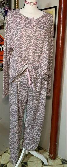 Just Be Pink Animal Print Lounge Set
