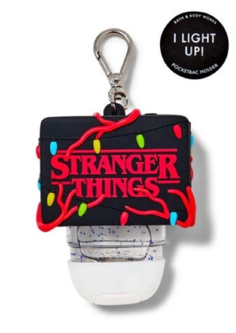 Bath & Body Stranger things Light up sign Pocket bac Holder lights upside down