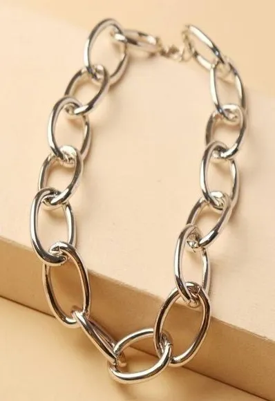 3/$30 ๐ค Chunky Chain Choker Silver
