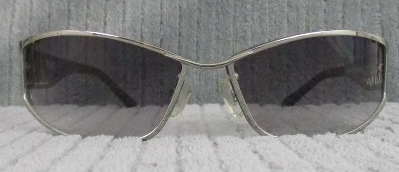New Divine Eyewear Flirt Chrome/Smoke Gradient Sunglasses Women's NWT Silver