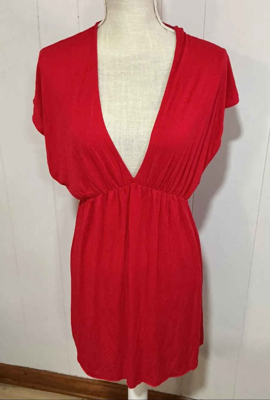 Victoria's Secret Red Deep V Chemise