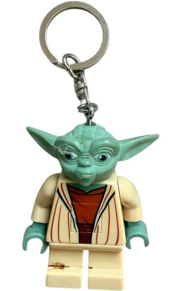 Legos Star Wars 2.25” Yoda Flashlight Keychain Keyring Green