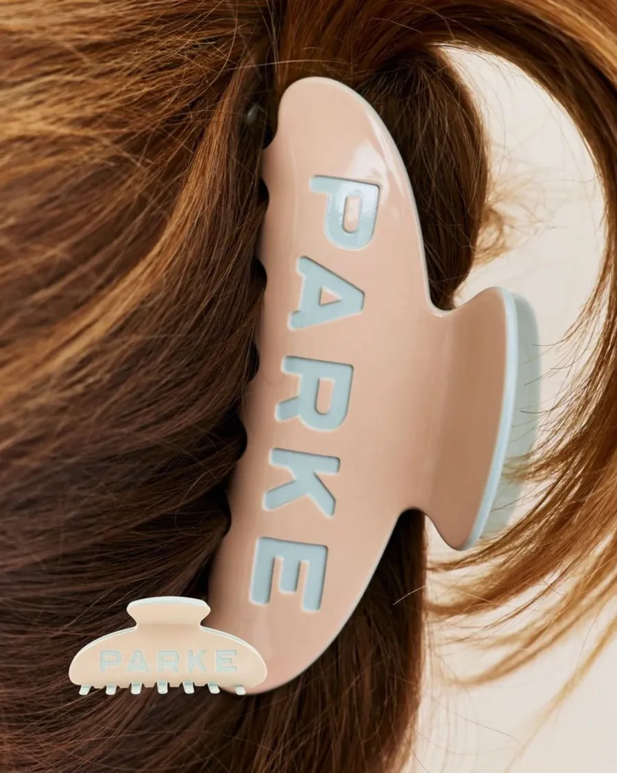 Parke Birthday Claw Clip in Cupcake Cream and Light Blue Pink