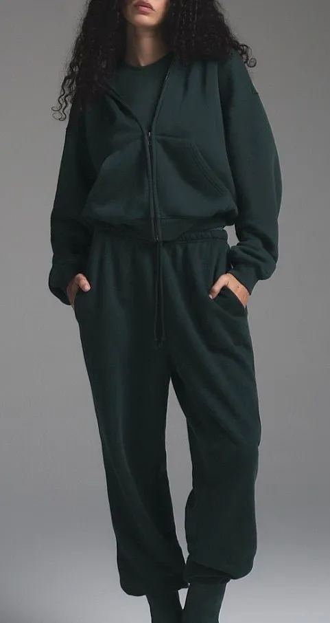 Skims Cotton Fleece Classic Zip-Up and Pants