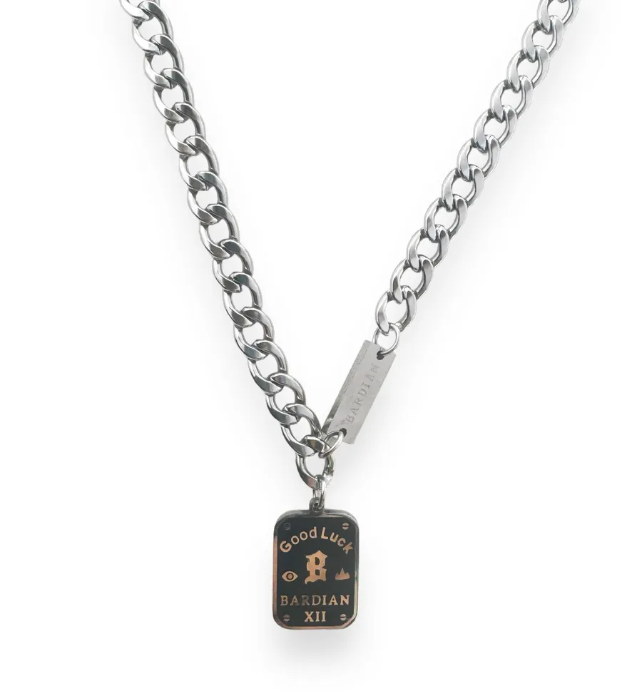 Good Luck Pendant Necklace for Men Women Streetwear Punk Hip Hop Unisex Style Silver