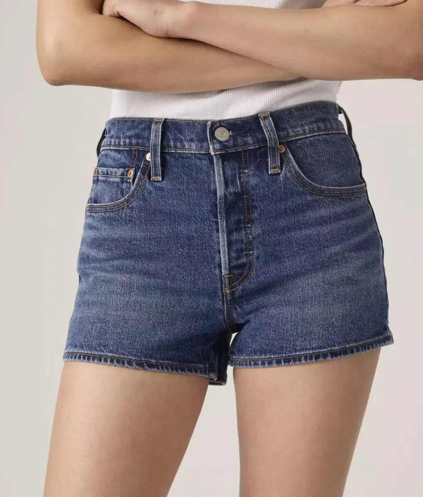 New Levi's 27 Premium 501 High Rise Women's Shorts Midnight Dark Wash Size 27