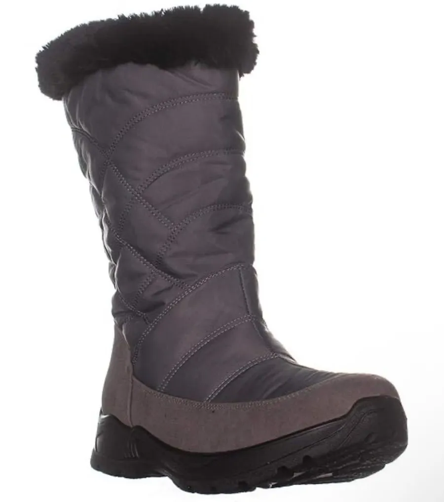 Easy Street Cuddle Easy Dry Waterproof Boots Grey/Taupe Size 10 NIB