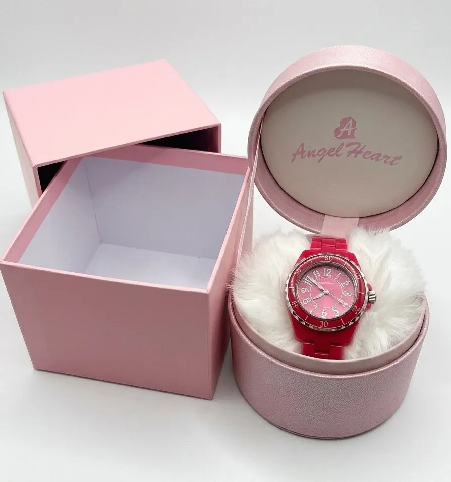 Angel Heart Love Sports Pink Quartz Watch (WL39) – Full Original Gift Box Set