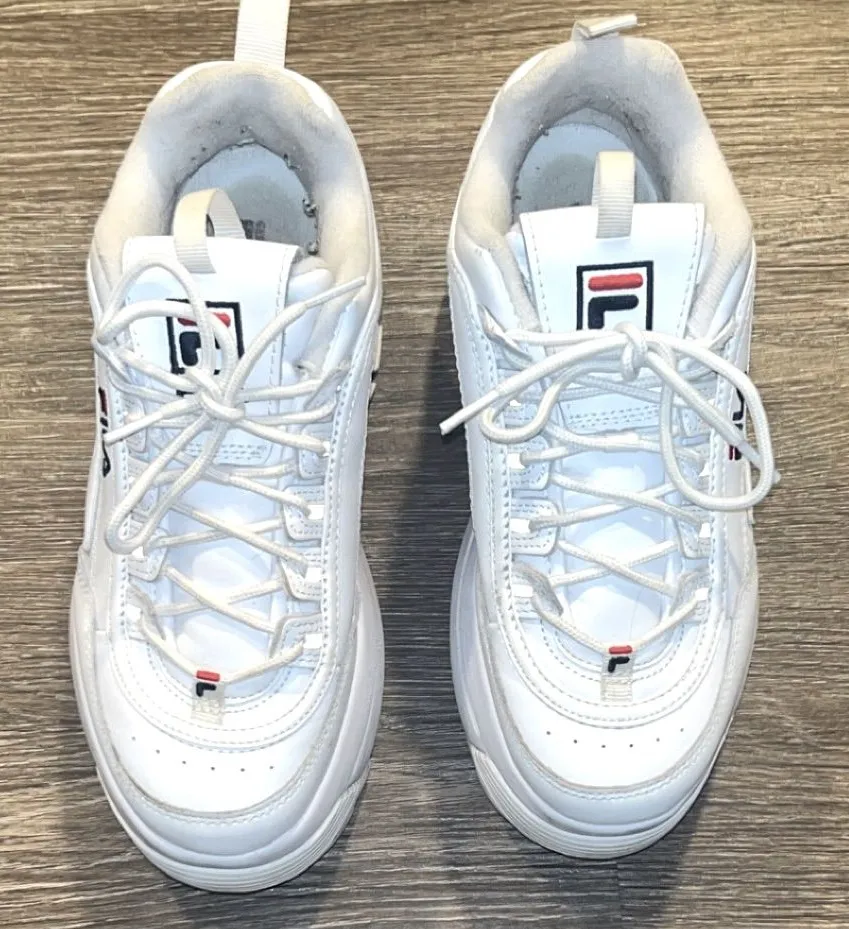 FILA Women’s White Platform Sneakers Size 7.5