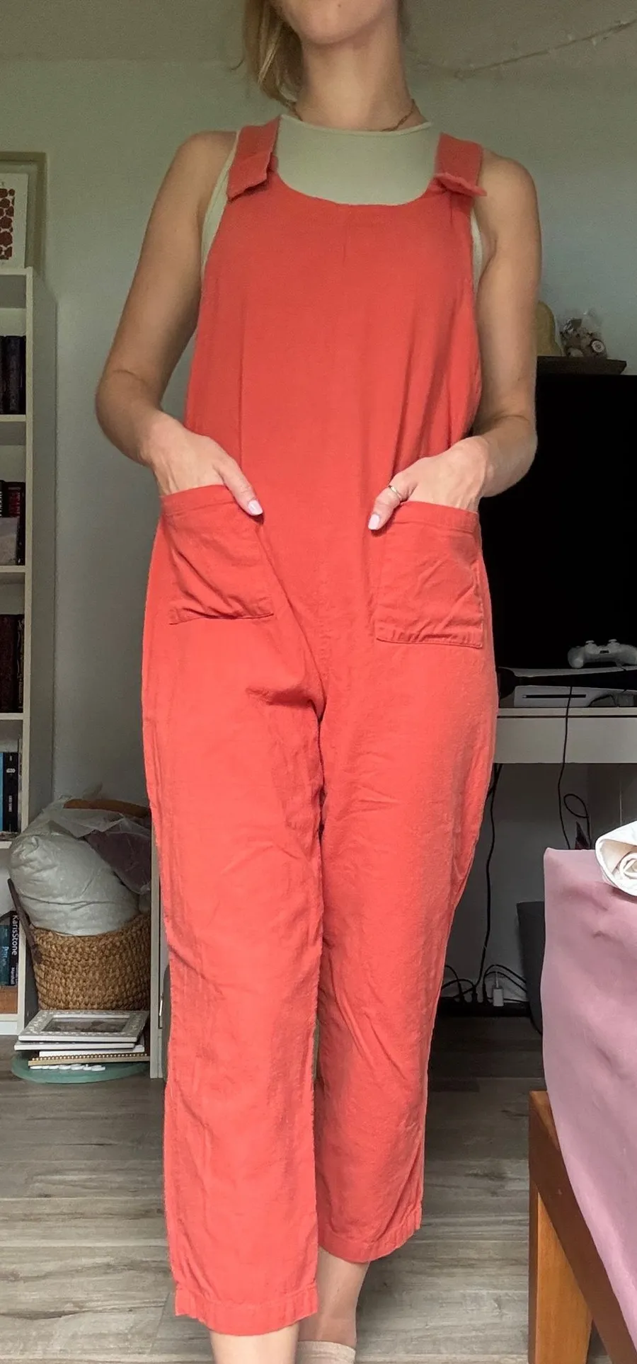 SHEIN Overalls Linen Orange