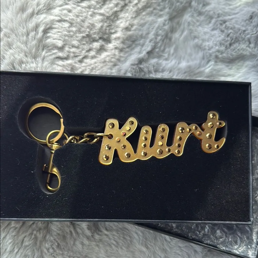 Kurt Geiger Gold Key & Card Holder Accessory
