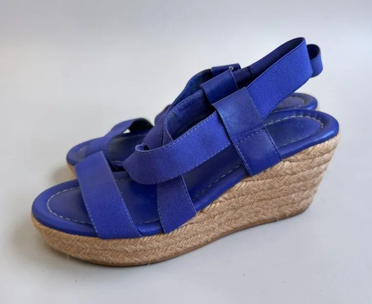 BODEN Purple Wedge Sandals Size 38 / US 8