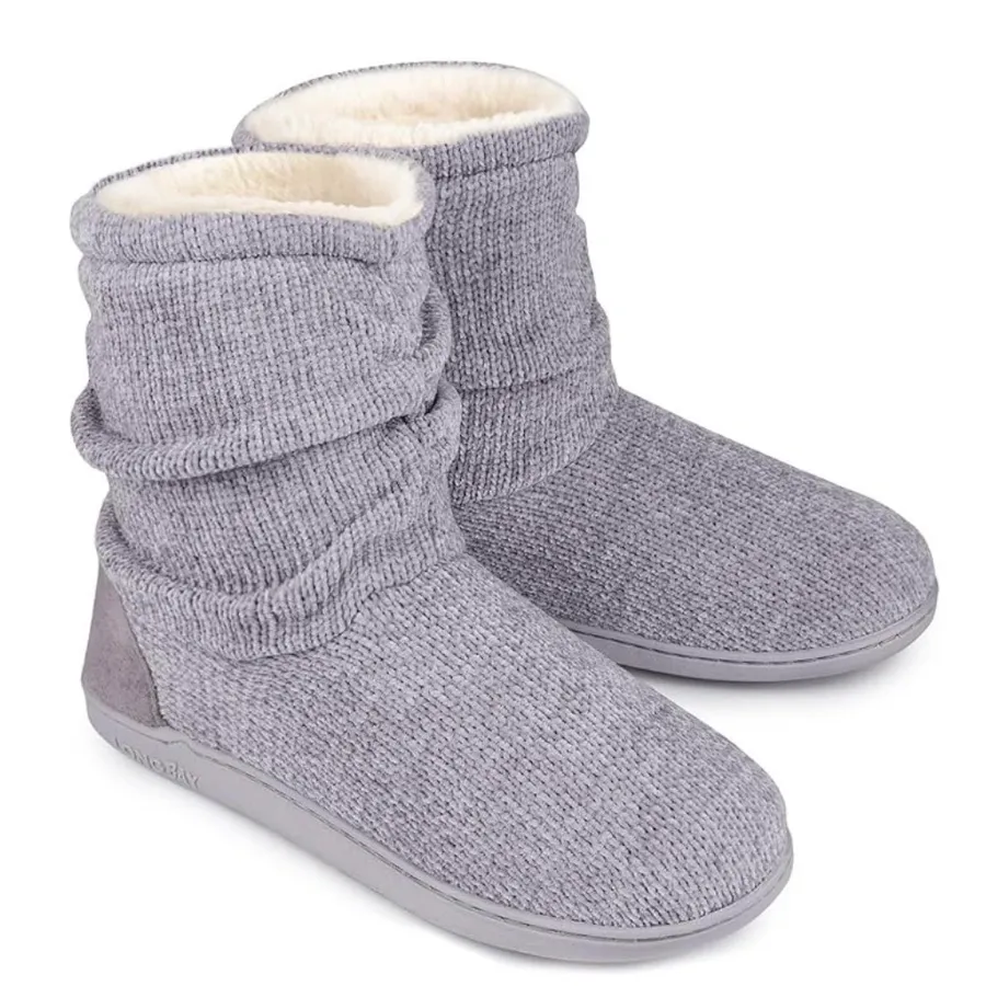 Cheney Knit Booties Slippers Gray Size 8